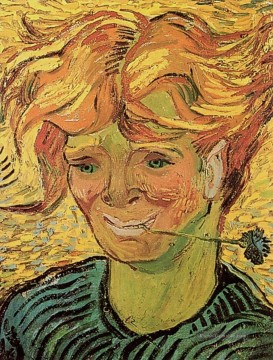  man - Jungem Mann mit Kornblume Vincent van Gogh